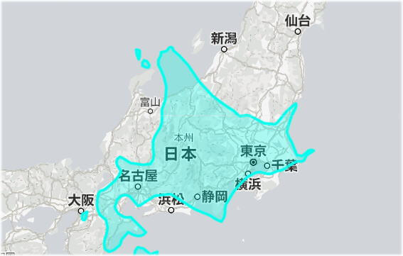 北海道の大きさ