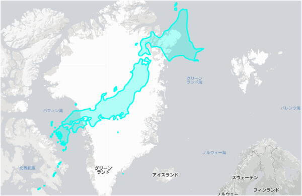北海道の大きさ